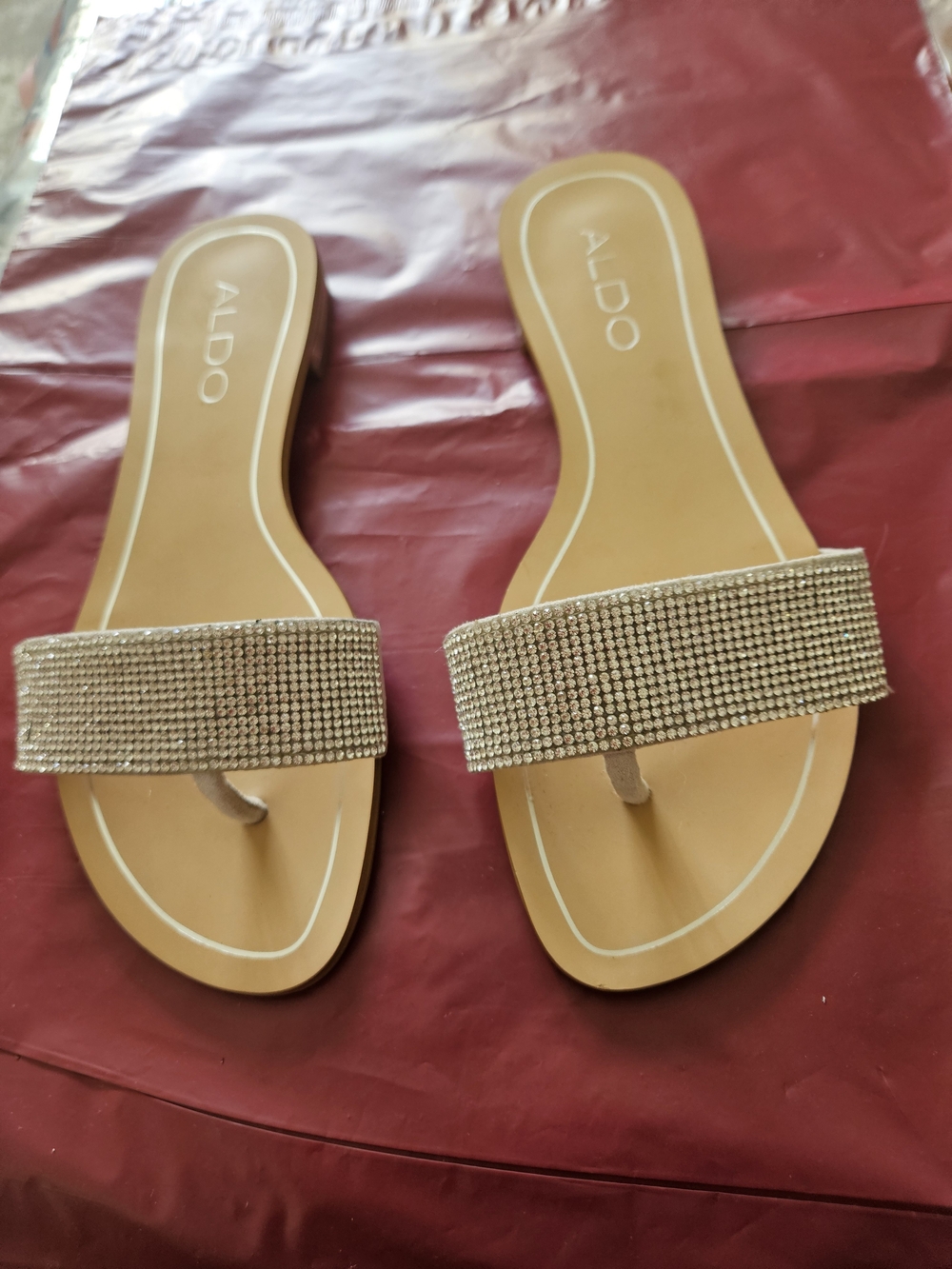 ALDO Women's Rhinestone Embellished Slide Sandals